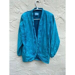 Vintage Sundance acid washed teal oversized denim